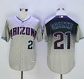 Arizona Diamondbacks #21 Zack Greinke Gray-Capri New Cool Base Stitched Baseball Jersey,baseball caps,new era cap wholesale,wholesale hats